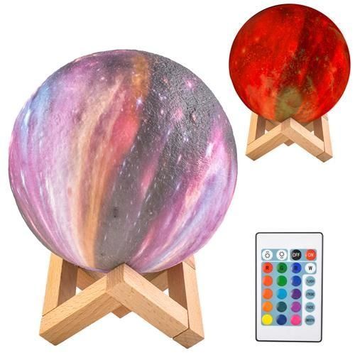 Nakts lampa ar pulti Mēness 3D