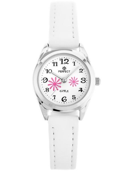 PERFECT Bērnu rokas pulkstenis G195 white/silver