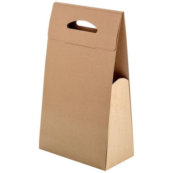 PaperSeal Подарочная коробка с ручкой, 234 х 124 х 410 мм, коричневая (150-03724)