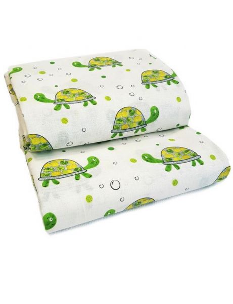 Kokvilnas autiņš 85x85 cm TURTLES