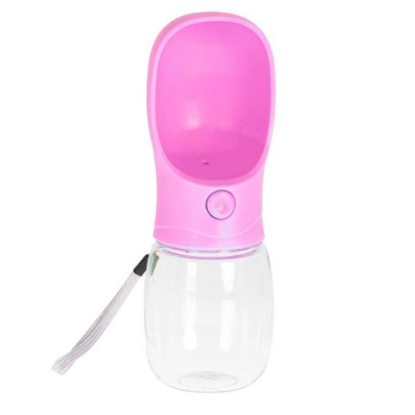 Suņu pudele-bļoda 350ml pink