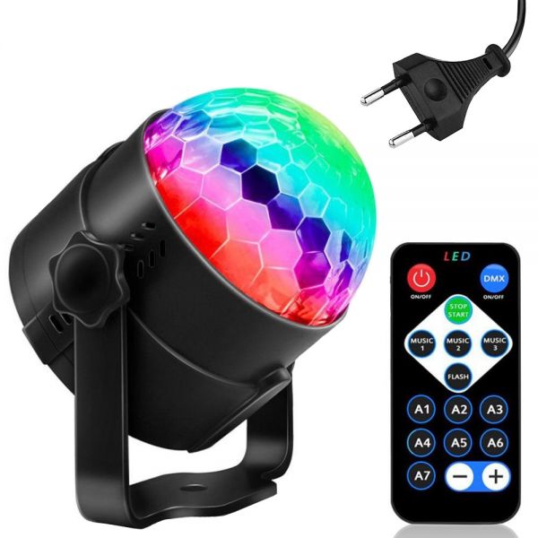 Projektora disko bumba RGB LED ar
