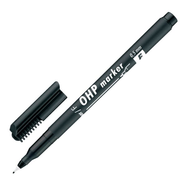 Noturīgais marķieris ICO kodoskopa plēvēm OHP F, 0.5mm, melns (200-01350)
