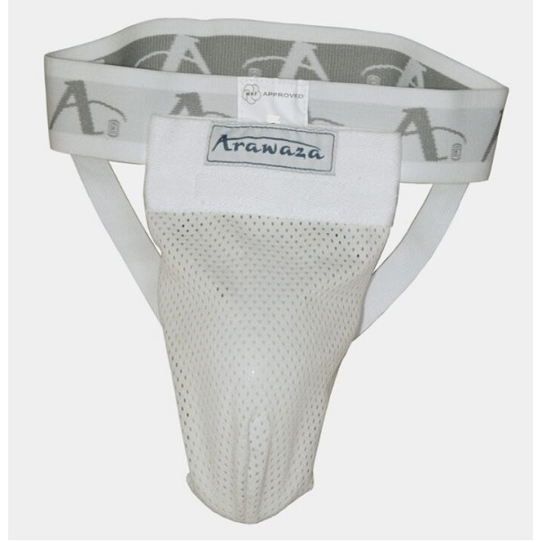 Arawaza Защита паха для мужчин белая Male Groin Guard WKF XS