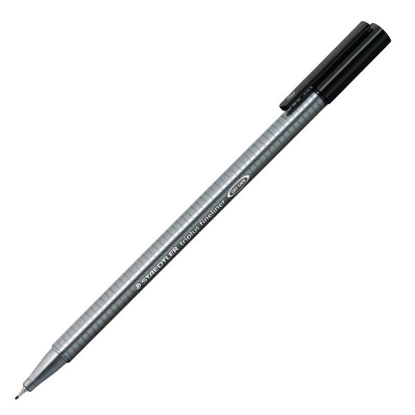 Flomasterveida pildspalva STAEDTLER TRIPLUS fineliner, 0.3mm, melna tinte (200-00575)