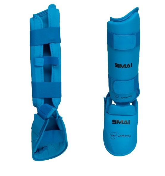Smai Защита голени и стопы Shin/Instep protection WKF синяя