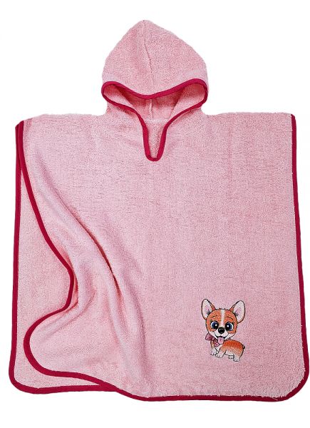 BĒRNU DVIELIS PONČO KORGIJS PINK