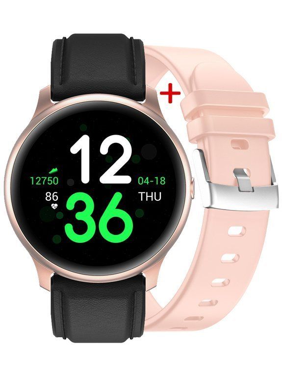 Gino Rossi Smartwatch G.RSWSF1-4D2-1 rosegold/black + дополнительный БРАСЛЕТ (zg309c)