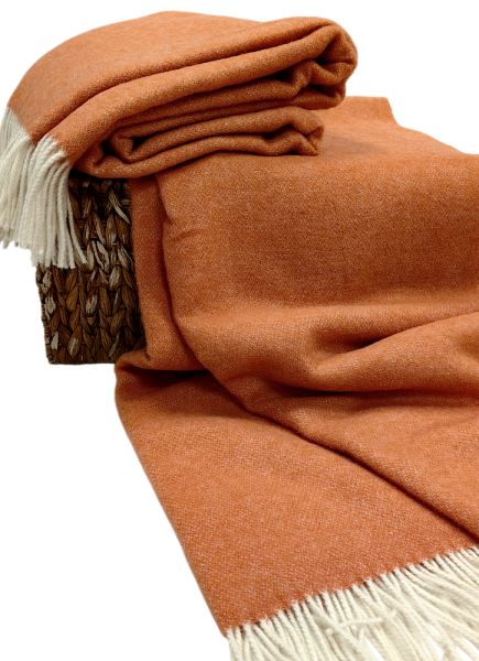 Vilnas pleds ZELANDIA LUX Dark coral
