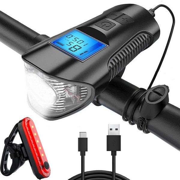 LED velosipēdu lukturis ar skaitītāju (P14490)