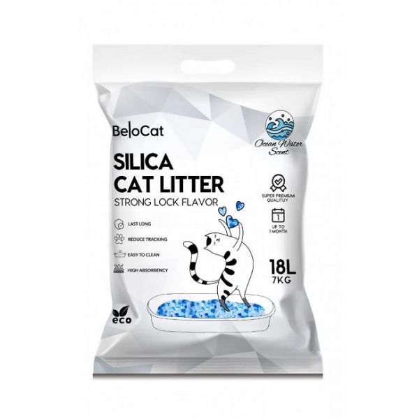 BeloCat Cat Litter silica gel Eco - силиконовый песок для кошачьего туалета 18л (5087396105682)