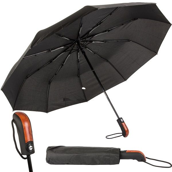Автоматический зонт 100 см черный (P25006)