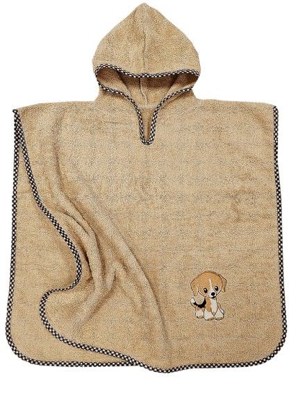 BĒRNU DVIELIS PONČO KUCĒNS BEIGE