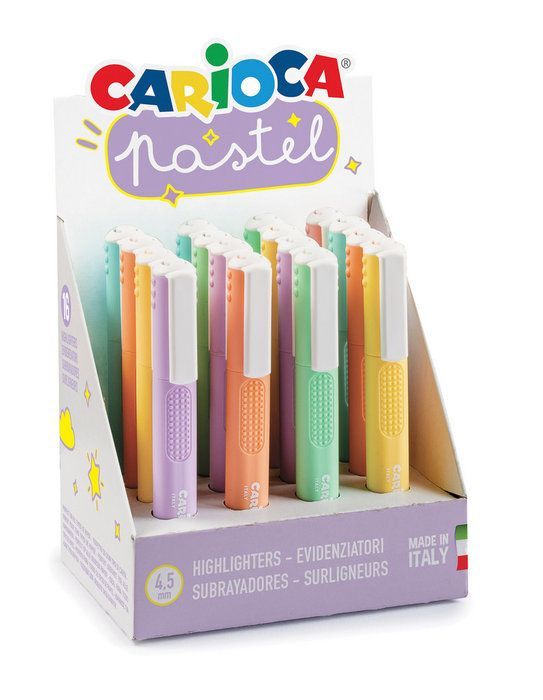 Marķieris CARIOCA, assorti dažādas pasteļkrāsas (200-13369)