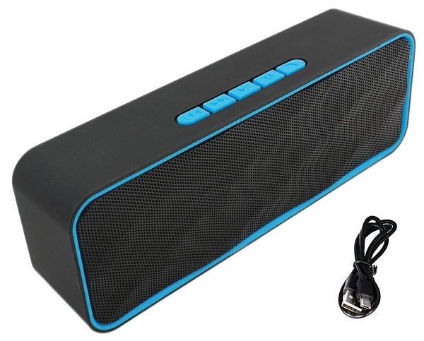 Беспроводная Bluetooth колонка черный/синий (PZS50A)
