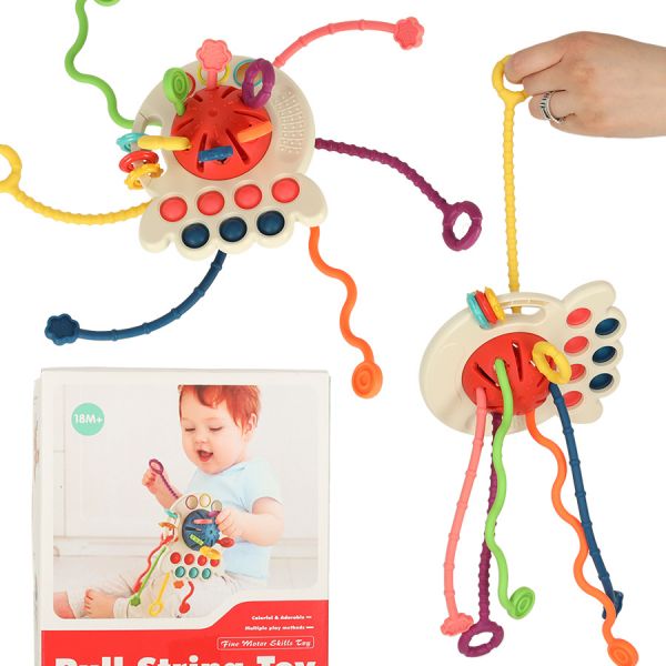 Montessori Sensora rotaļlieta - zobgrauznis red (4602_1)