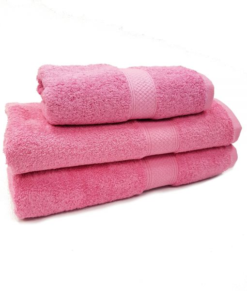 Махровое полотенце LUX pink (3996)