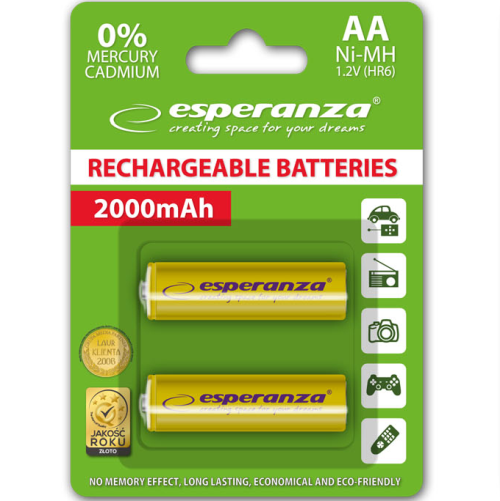 Esperanza EZA103Y PRECHARGED HR6 2000MAH ALWAYS