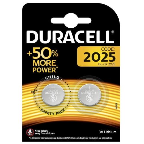 DURACELL DL2025 BLISTERA IEPAKOJUMĀ 2GB. (DL2025-2)