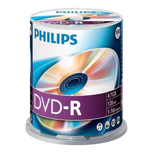 PHILIPS DVD-R 4.7GB CAKE BOX