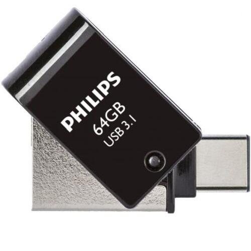 PHILIPS USB 3.1 / USB-C Flash Drive Midnight black 64GB (FM64DC152B)