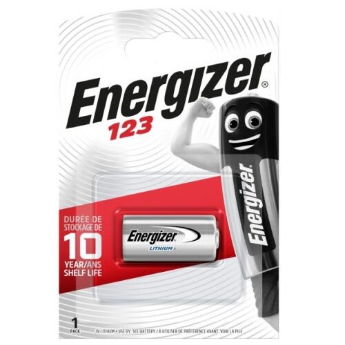 Energizer CR123 BLISTERA IEPAKOJUMĀ 1GB. (ENCR123)