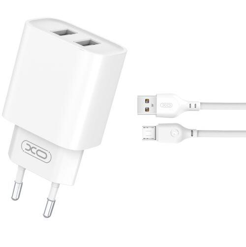 XO CE02C Mobilo telefonu lādētājs 2xUSB