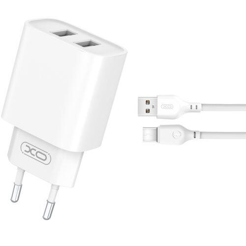 XO CE02C Mobilo telefonu lādētājs 2xUSB