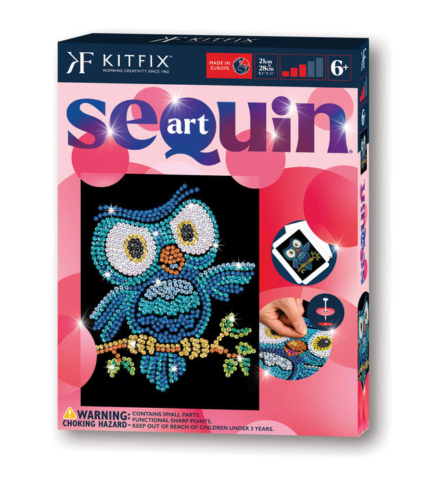 KITFIX Amatniecības komplekts Sequin Art Red