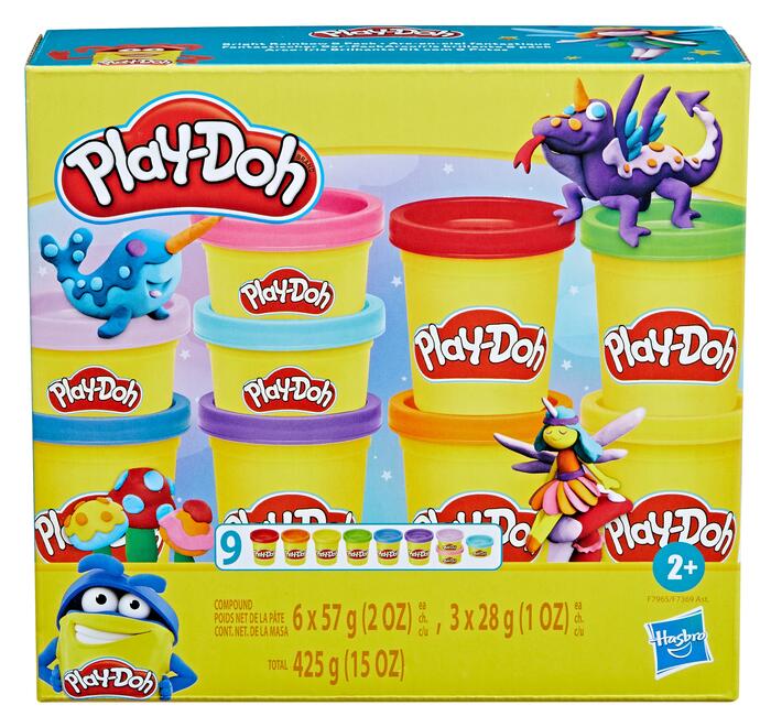 PLAY-DOH Krāsainais plastilīns, 9 gab. (F7369)