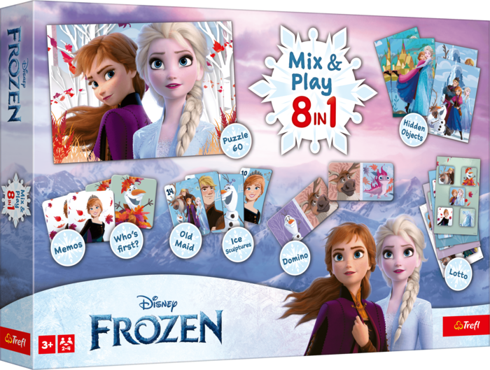 TREFL FROZEN 8in1 Mix&play galda spēļu
