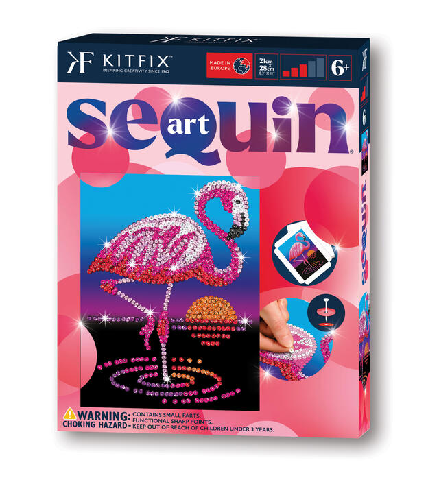 KITFIX Amatniecības komplekts Sequin Art Red