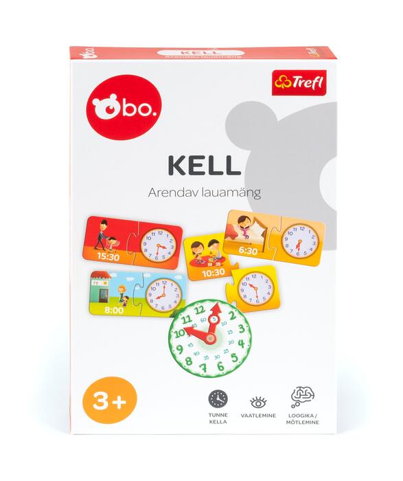 Bo. Educational board game "Clock"