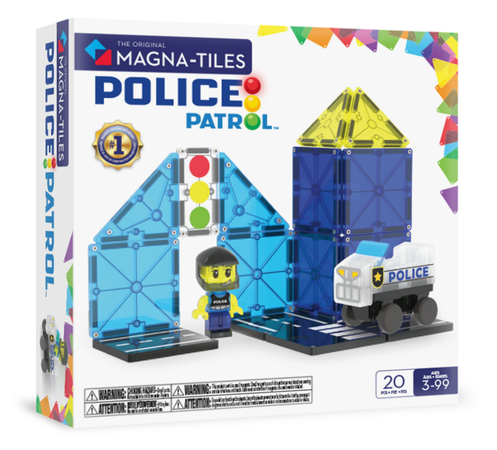 MAGNA-TILES Magnētiskais konstruktors Policijas patruļa, 20 gab. (252020MT)