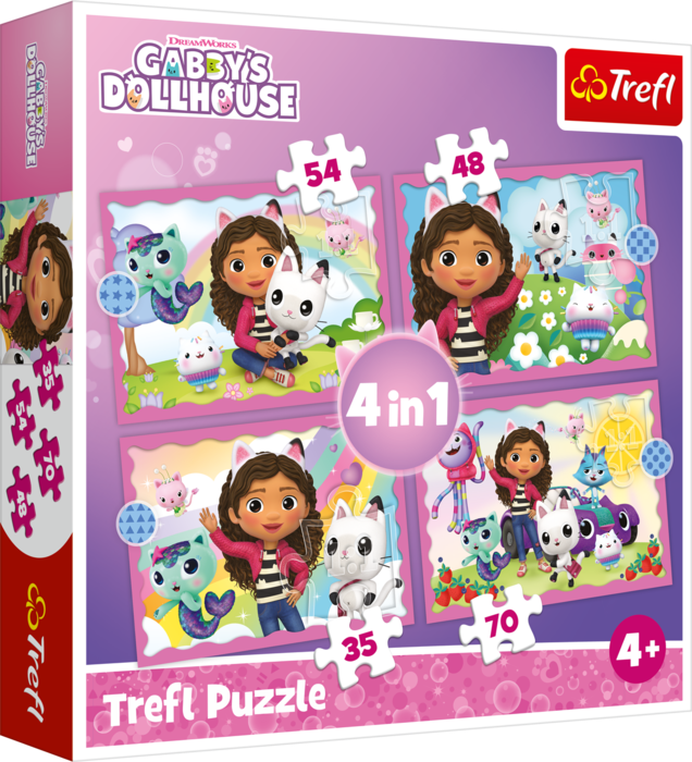 TREFL GABBY´S DOLLHOUSE Pužļu komplekts 4