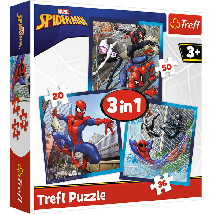 TREFL SPIDER-MAN Pužļu komplekts 3in1 (34874T)