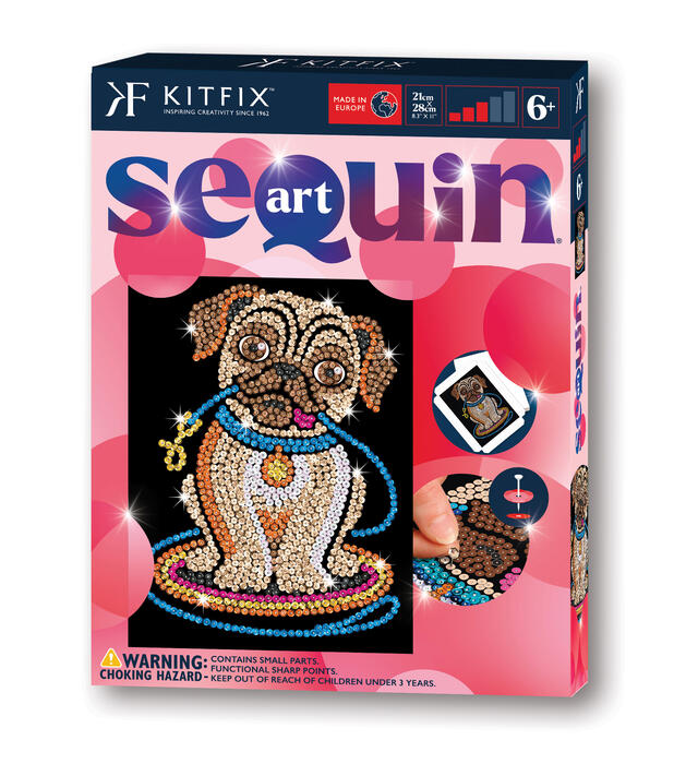 KITFIX Amatniecības komplekts Sequin Art Red