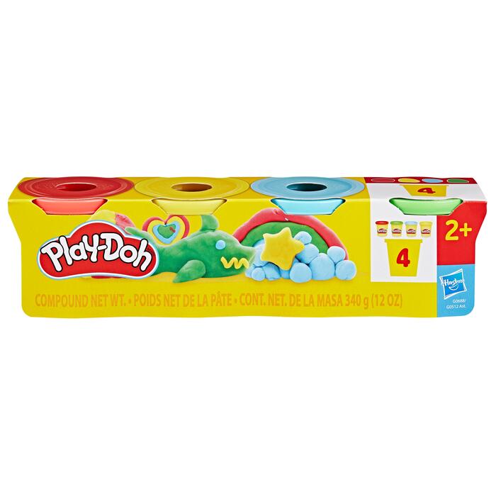 PLAY-DOH Plastilīna trauciņi, 4 gab. (G0512)