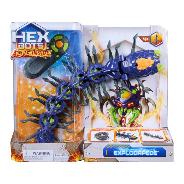 HEX BOTS Интерактивная игрушка Взрывающаяся сороконожка (6076554)