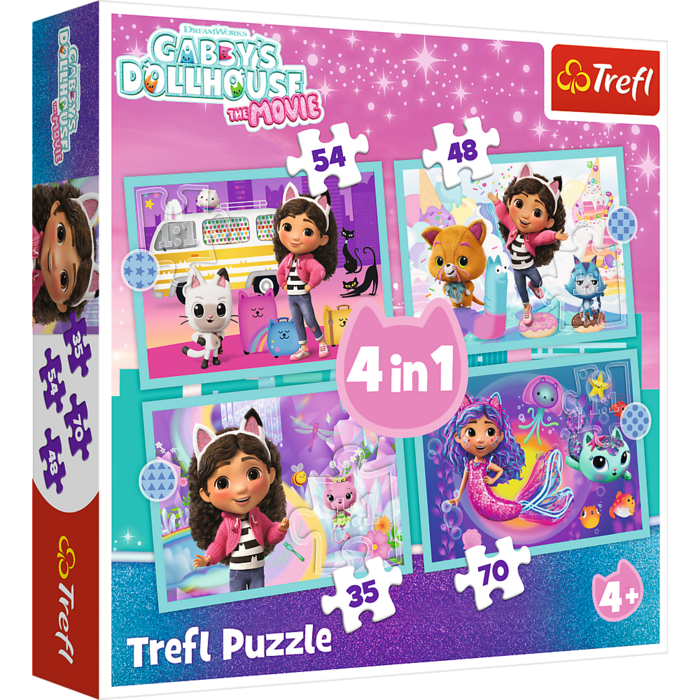 TREFL GABBY´S DOLLHOUSE Pužļu komplekts 4