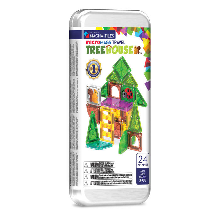 MAGNA-TILES Micromags magnētiskais konstruktors "Treehouse", 24 gab. (264024TH)