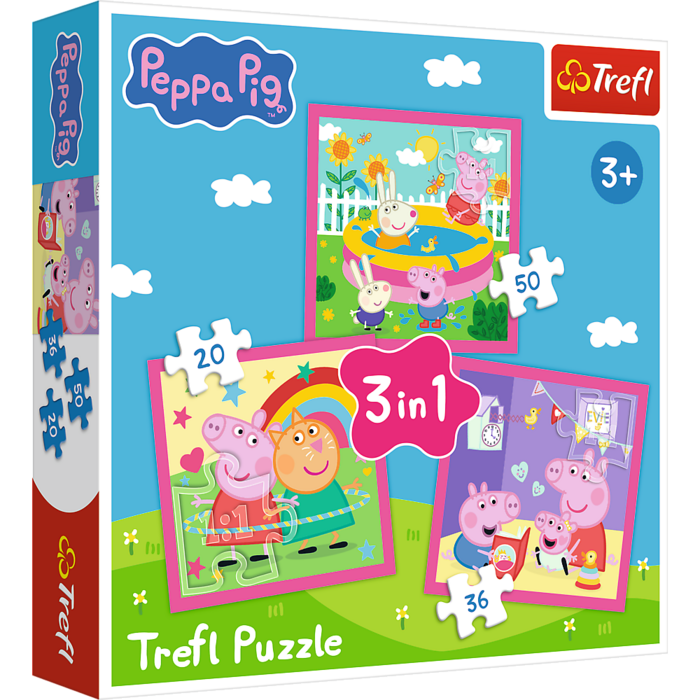 TREFL PEPPA PIG Pužļu komplekts 3in1