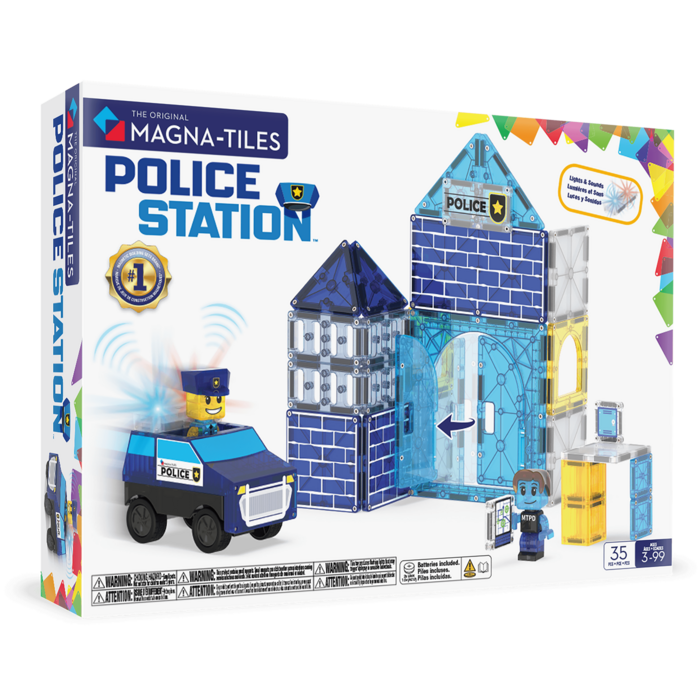 MAGNA-TILES Magnētiskais konstruktors Policijas iecirknis, 35