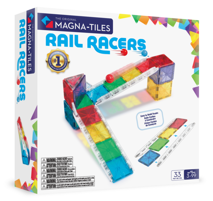 MAGNA-TILES Magnētiskais konstruktors Dzelzceļa sacīkstes, 27
