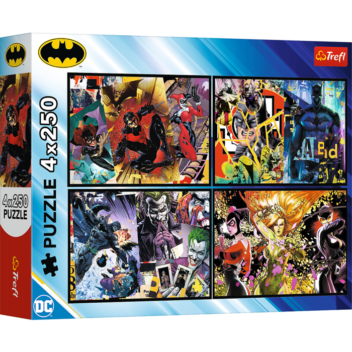 TREFL BATMAN Pužļu komplekts 4x250 gab