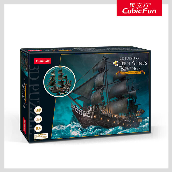 CUBICFUN 3D-пазл c LED-подсветкой Парусник "Месть королевы Анны" (L522H)