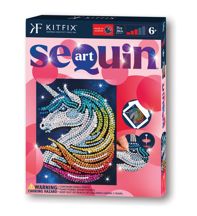 KITFIX Amatniecības komplekts Sequin Art Red