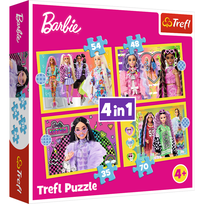 TREFL BARBIE Pužļu komplekts 4in1 (34626T)