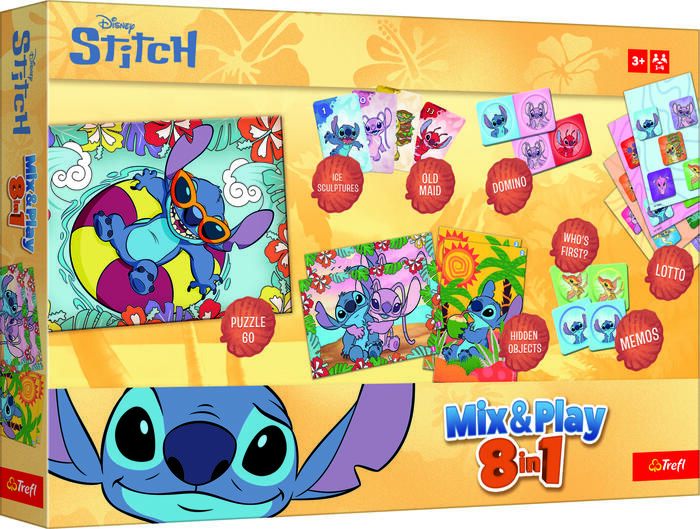 TREFL DISNEY STITCH 8in1 Mix&play galda