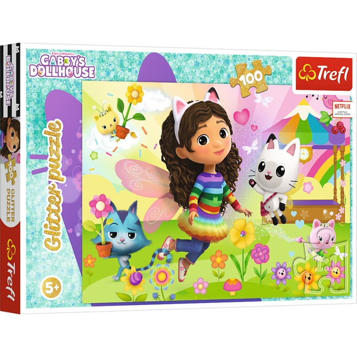 TREFL GABBY´S DOLLHOUSE Mirdzoša puzle, 100